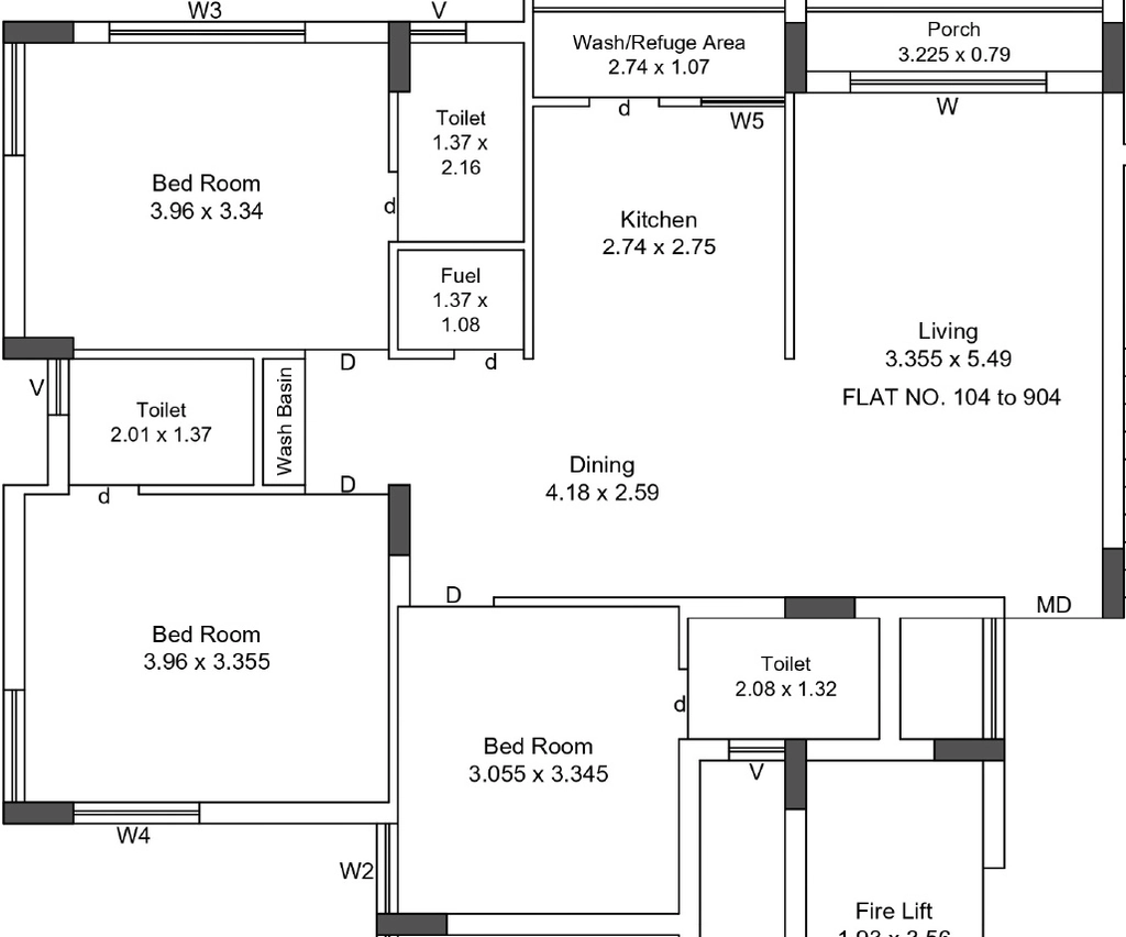 3 BHK Flat in Sakar Vasant Iconic in Mavdi, Rajkot - Image 925652