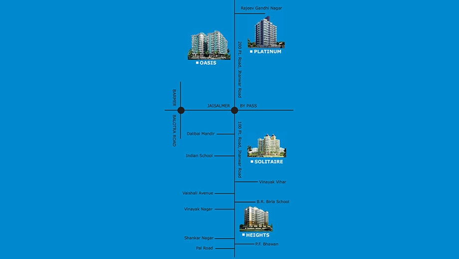 Location of Vijaylaxmi Platinum in Chaukhan, Jodhpur - Image 421152