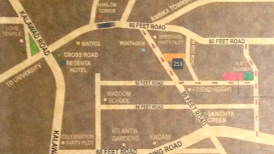 Location of Sanidhya 254 in Mota Mava, Rajkot - Image 421163