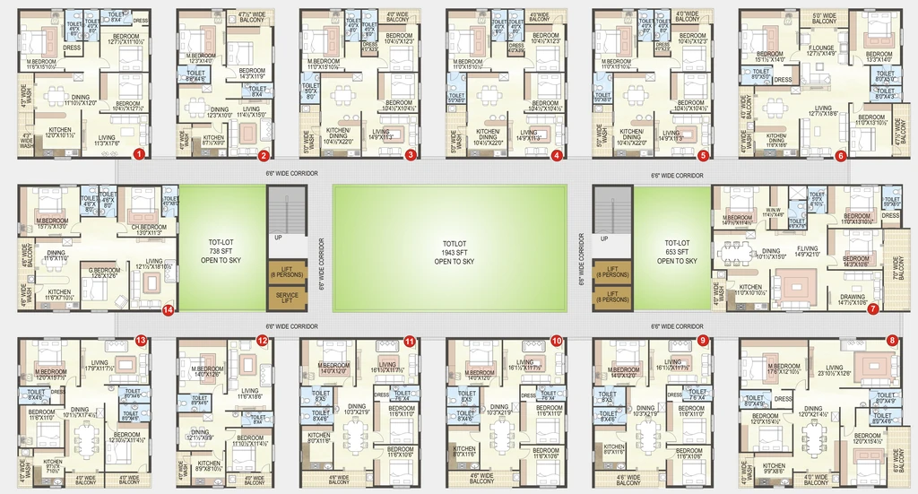 Floor Plan of Sri RL Gowthami River Breeze in Tadepalli, Vijayawada - Image 421301