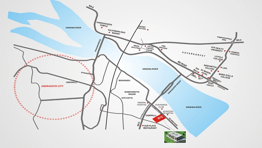 Location of Sri RL Gowthami River Breeze in Tadepalli, Vijayawada - Image 421300