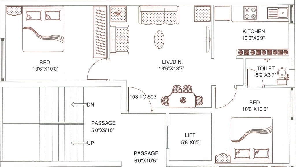 2 BHK Flat in Satyam Avenue in Mavdi, Rajkot - Image 925684