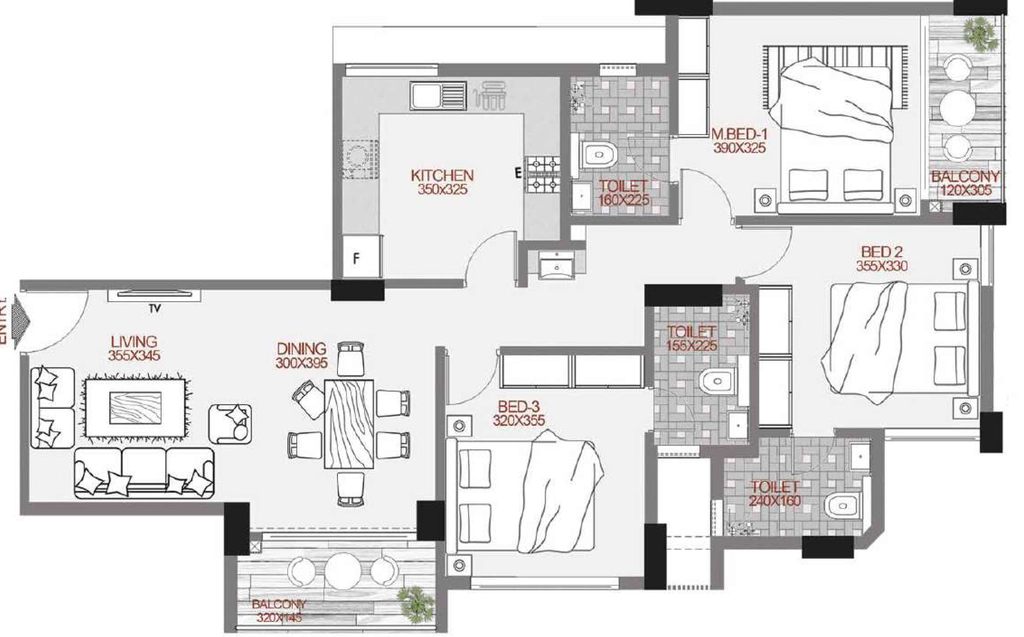 3 BHK Flat in Nikunjam The Summit in Aakkulam, Thiruvananthapuram - Image 925772