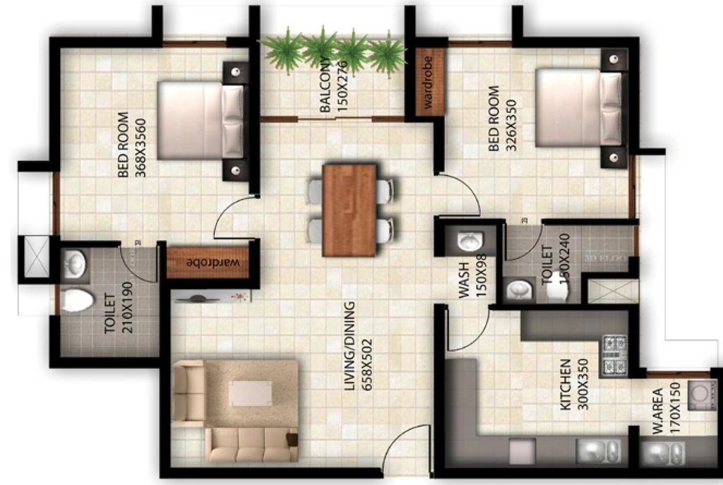 2 BHK Flat in Powerlink Hilary in Peroorkada, Thiruvananthapuram - Image 925774