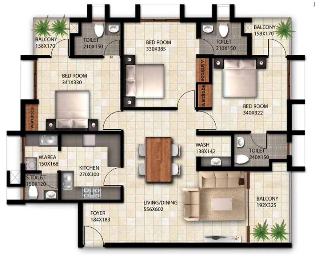 3 BHK Flat in Powerlink Hilary in Peroorkada, Thiruvananthapuram - Image 925775