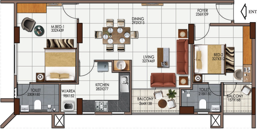2 BHK Flat in PRS Windy Woods in Aakkulam, Thiruvananthapuram - Image 925778
