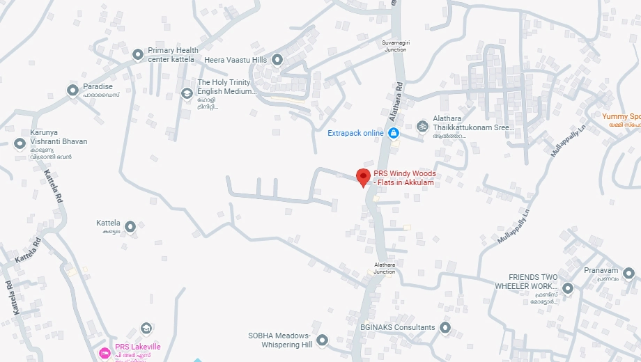 Location of PRS Windy Woods in Aakkulam, Thiruvananthapuram - Image 421534