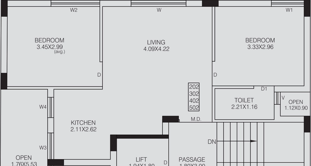 2 BHK Flat in Shaligram Green Apple in Mavdi, Rajkot - Image 925703