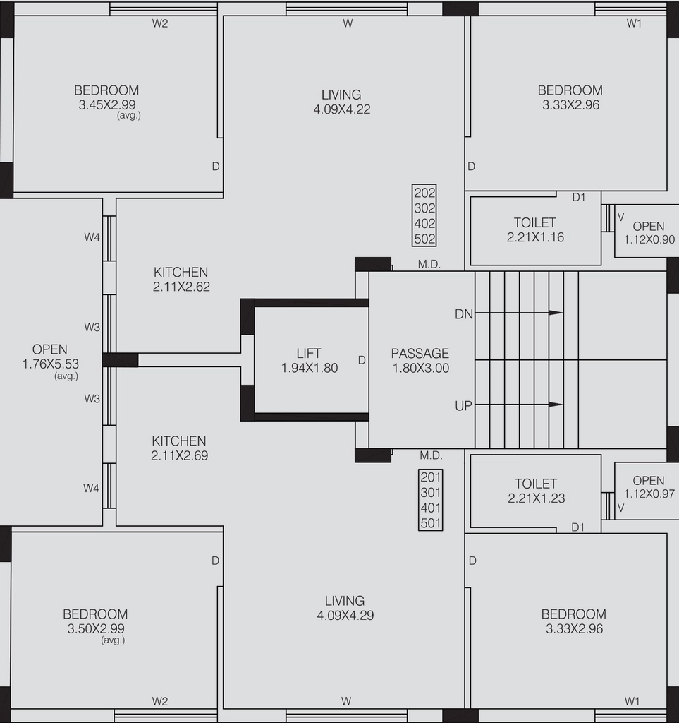 Floor Plan of Shaligram Green Apple in Mavdi, Rajkot - Image 421331