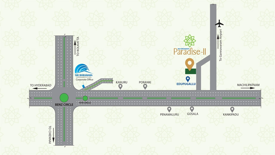 Location of Sri Bhramaras Paradise Phase 2 in Edupugallu, Vijayawada - Image 421342