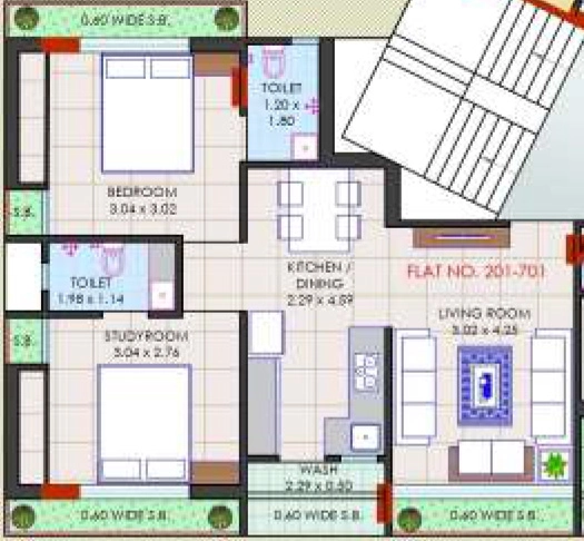 2 BHK Flat in Shanti Balaji Corner in Mavdi, Rajkot - Image 925706