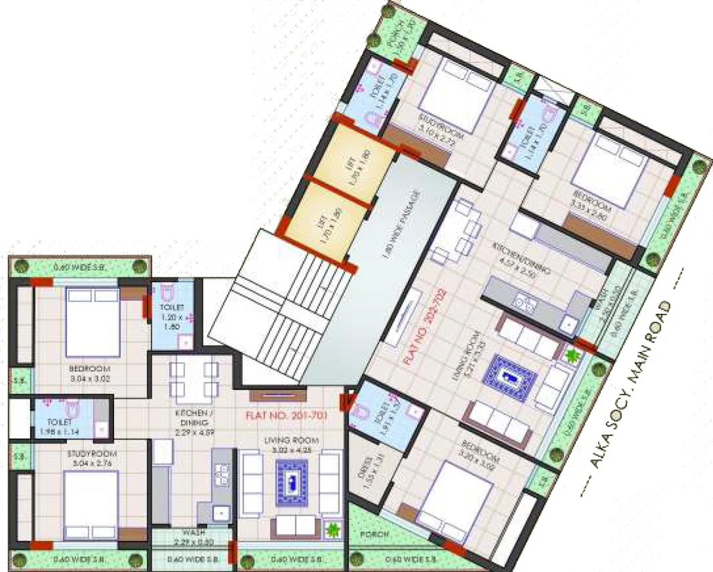 Floor Plan of Shanti Balaji Corner in Mavdi, Rajkot - Image 421358