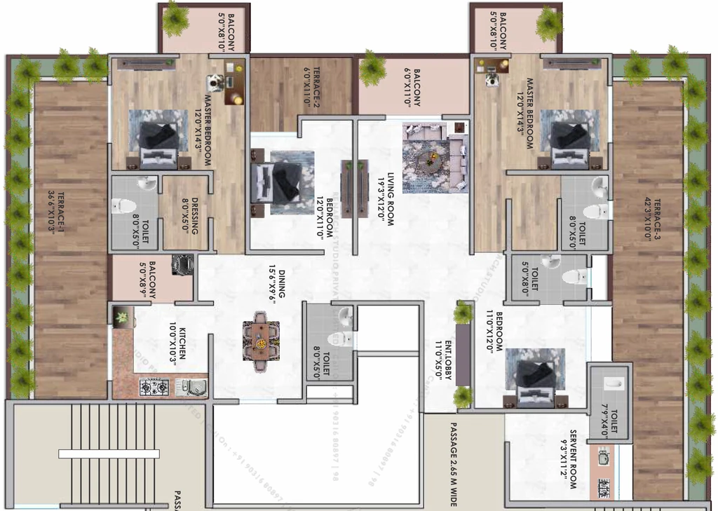 5 BHK Flat in Winsome Hari Pearlz in Jagdeo Path, Patna - Image 925711