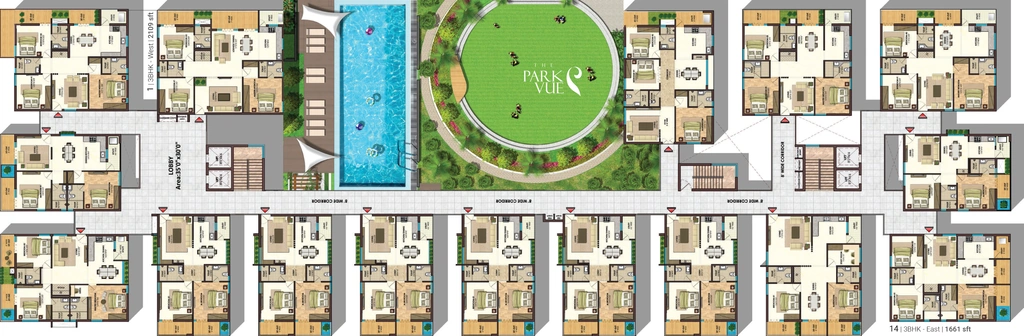Floor Plan of SK The Park Vue in Nidamanuru, Vijayawada - Image 421390