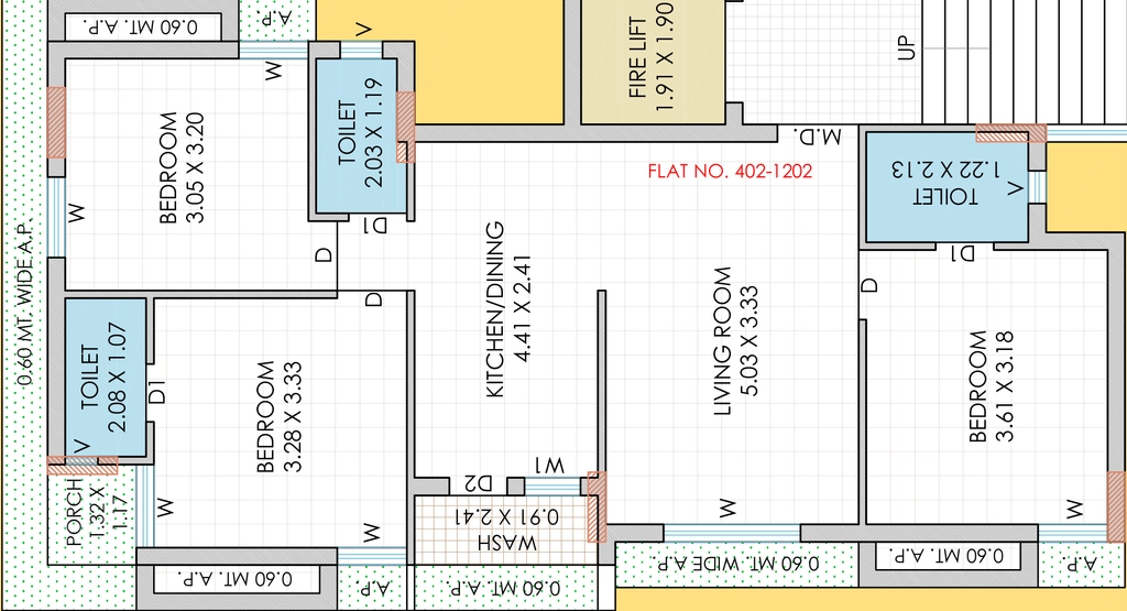 3 BHK Flat in Shanti Balaji Upvan in Mavdi, Rajkot - Image 925714
