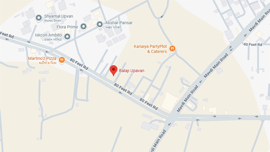 Location of Shanti Balaji Upvan in Mavdi, Rajkot - Image 421364