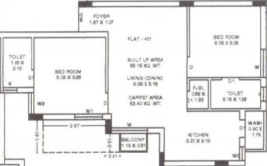 2 BHK Flat in Shri Sharanam Saffron in Mavdi, Rajkot - Image 925715