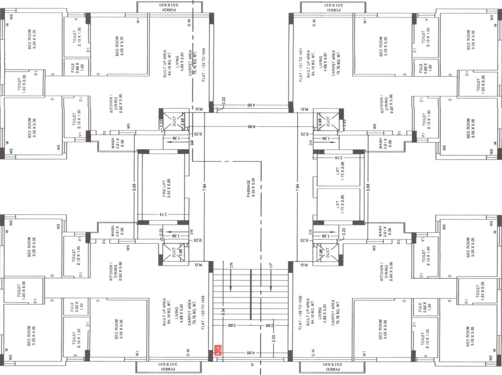 Floor Plan of Shri Sharanam Saffron in Mavdi, Rajkot - Image 421376