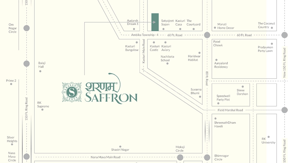 Location of Shri Sharanam Saffron in Mavdi, Rajkot - Image 421375