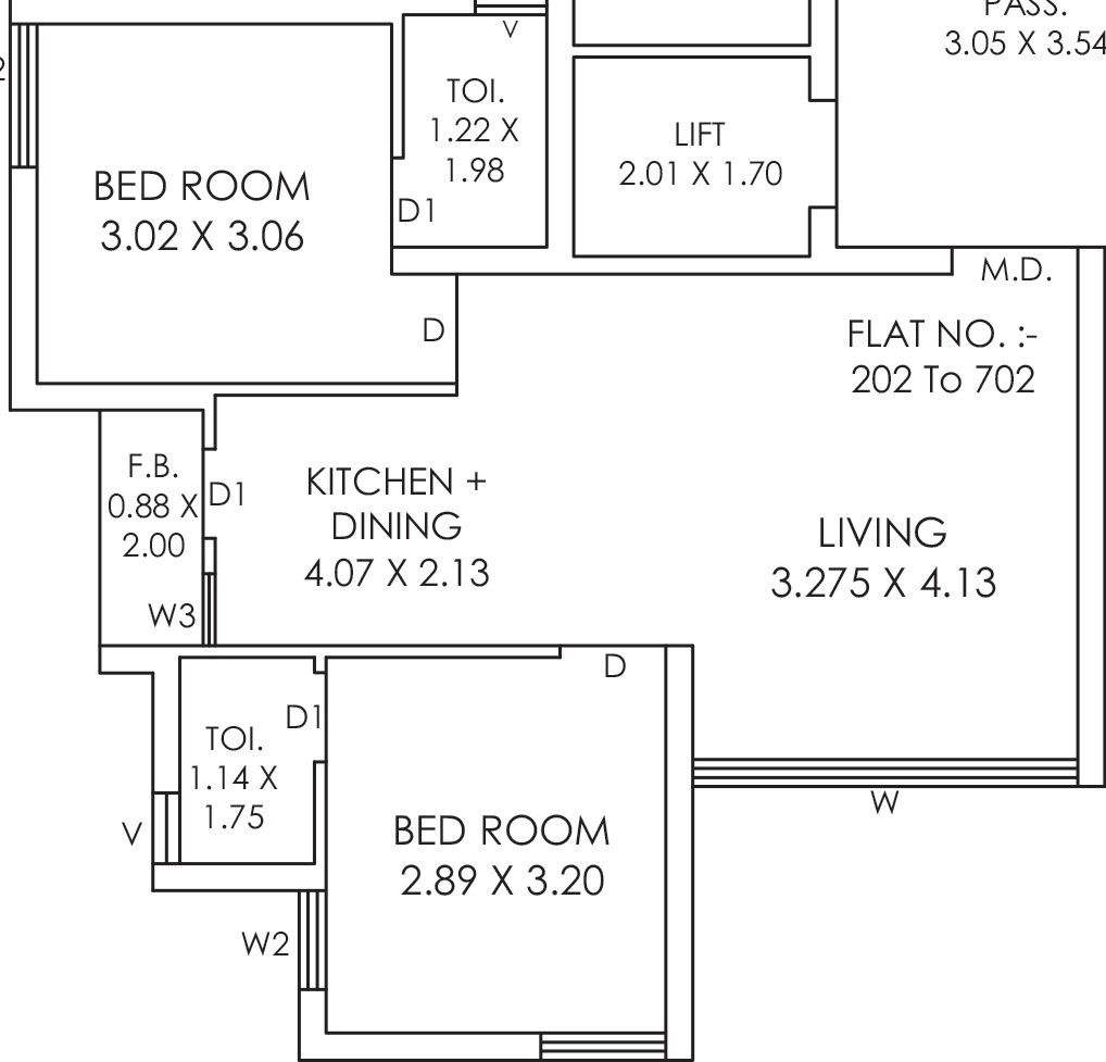 2 BHK Flat in Shiv Sonamahor in Mavdi, Rajkot - Image 925724