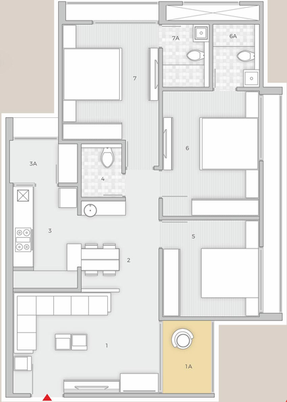 3 BHK Flat in Nakshatra Aspire in Narolgam, Ahmedabad - Image 680125