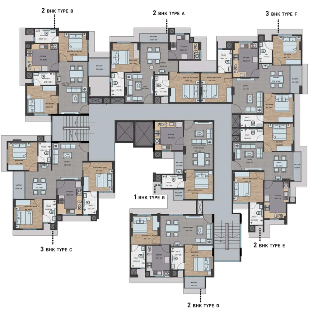 Floor Plan of Shanoor Cyber Cloud in Kazhakootam, Thiruvananthapuram - Image 421598