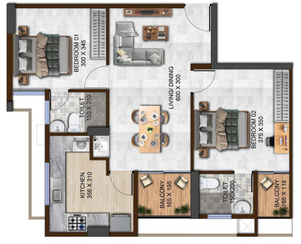 2 BHK Flat in Shanoor Info Club in Kazhakootam, Thiruvananthapuram - Image 925814