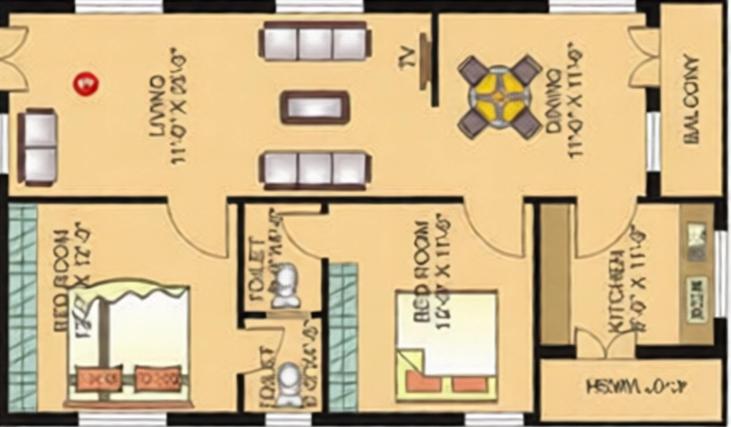 2 BHK Flat in Sri Aditya Towers in Gannavaram, Vijayawada - Image 925771