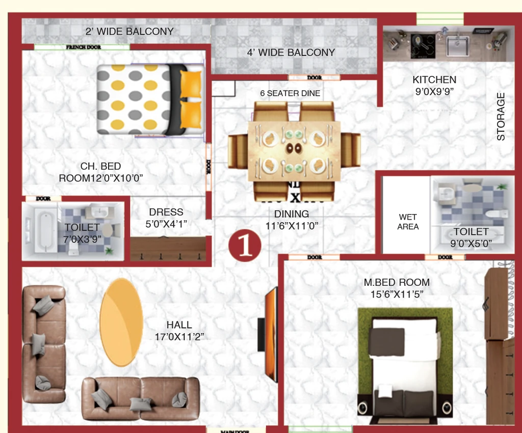 2 BHK Flat in GRB Nest in null, Vijayawada - Image 925787