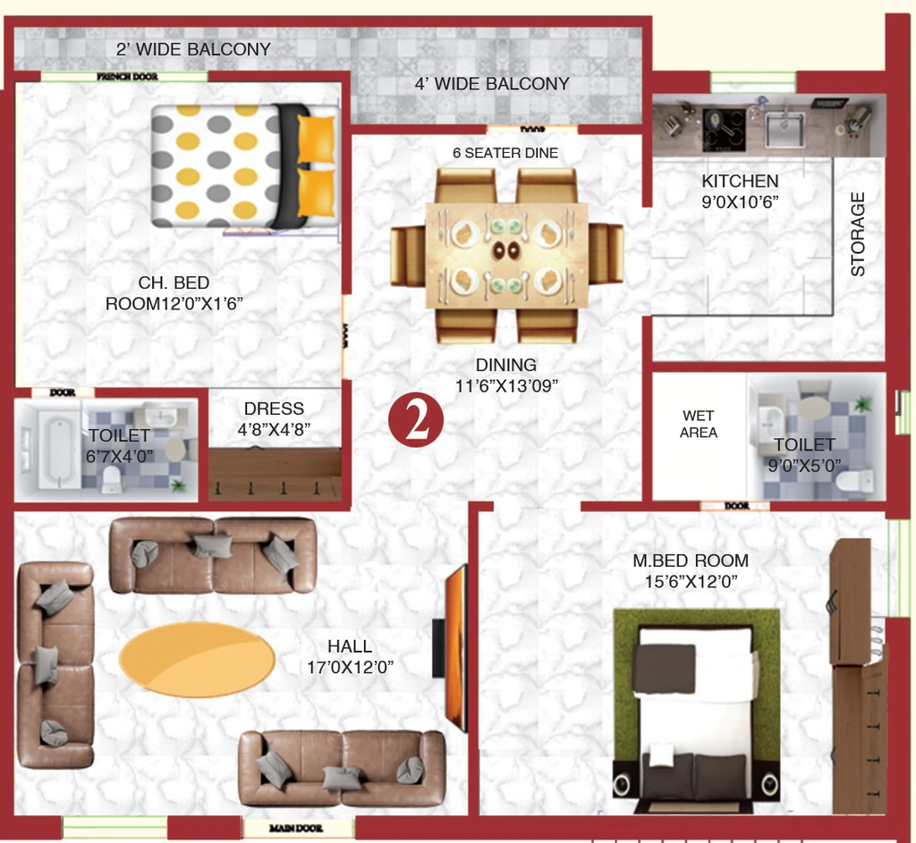 2 BHK Flat in GRB Nest in null, Vijayawada - Image 925788