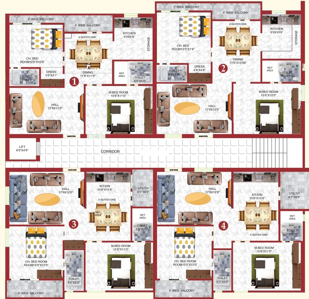 Floor Plan of GRB Nest in null, Vijayawada - Image 421557