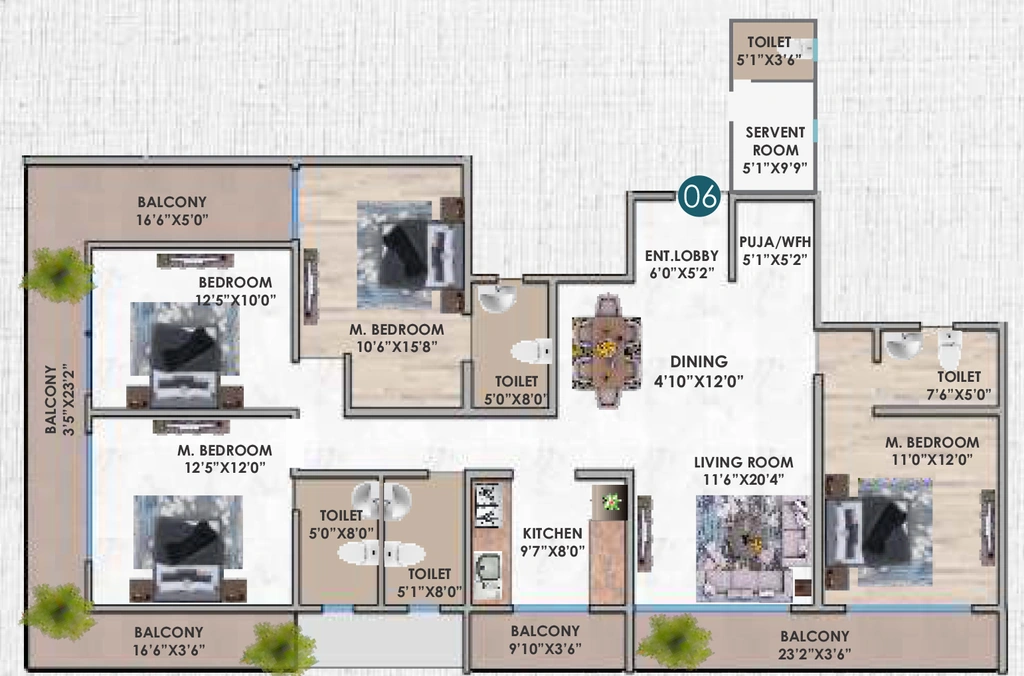 3 BHK Flat in Winsome Elite in Danapur, Patna - Image 925800