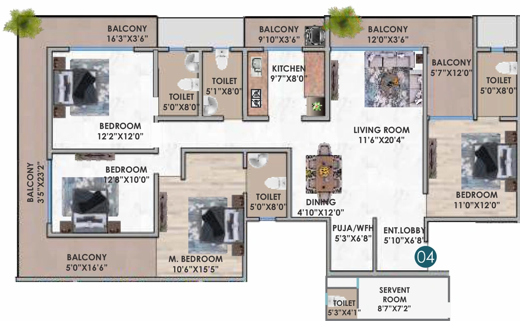 3 BHK Flat in Winsome Elite in Danapur, Patna - Image 925801