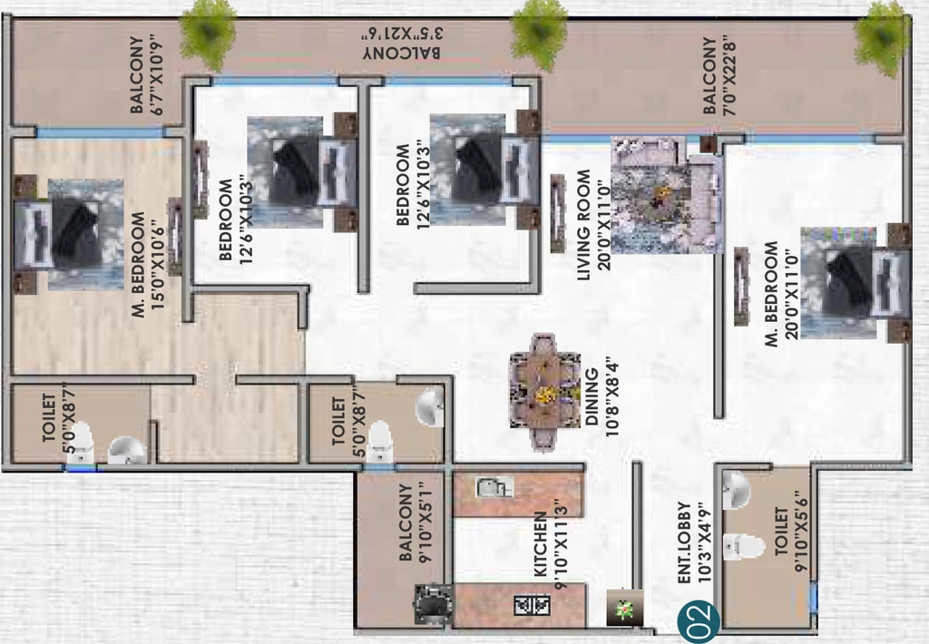 3 BHK Flat in Winsome Elite in Danapur, Patna - Image 925802