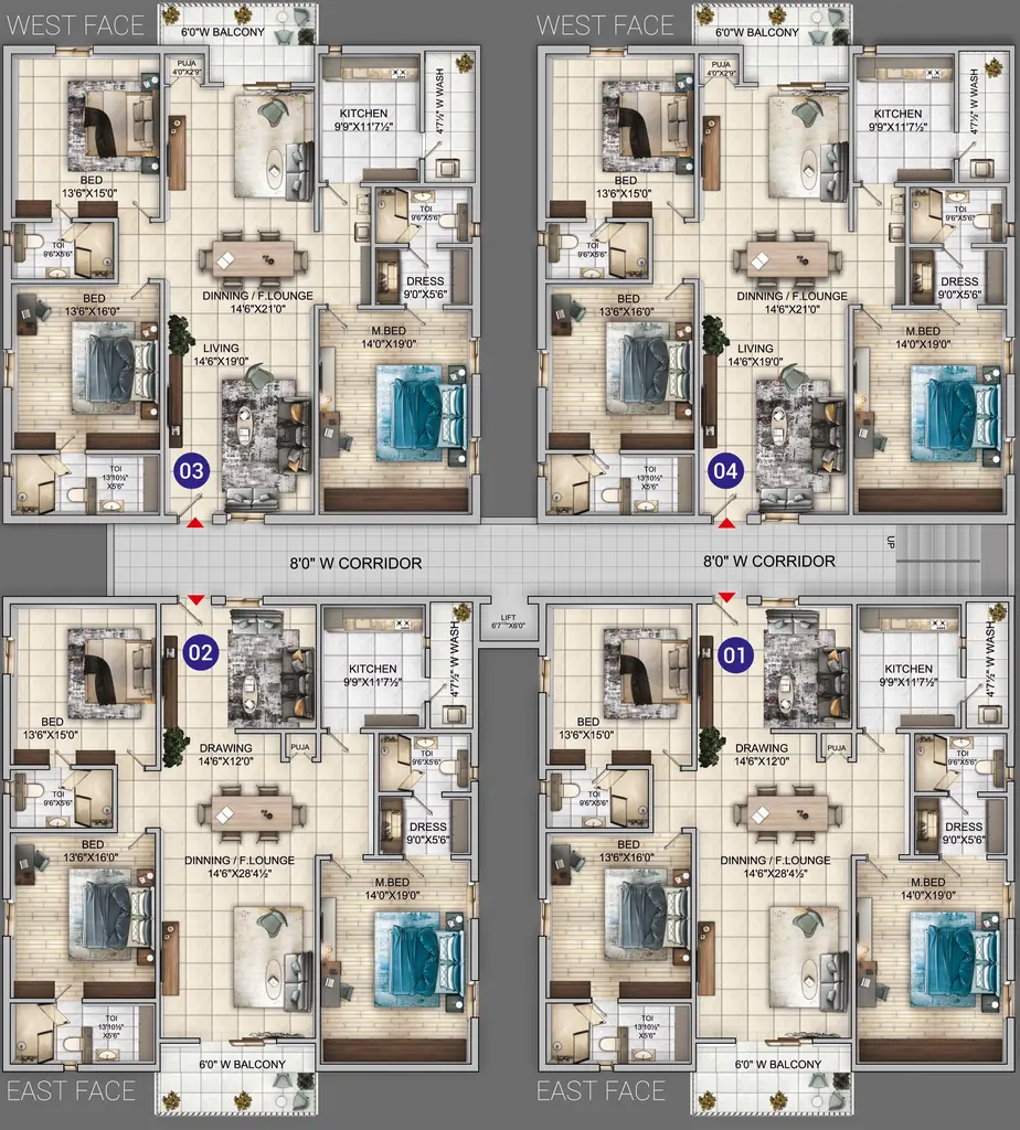 Floor Plan of Himaja Elite Icon in Gannavaram, Vijayawada - Image 421683