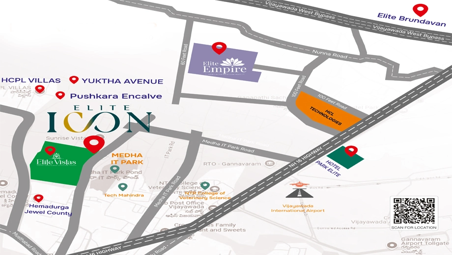 Location of Himaja Elite Icon in Gannavaram, Vijayawada - Image 421682