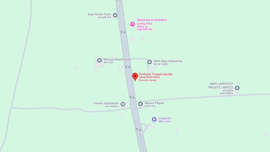 Location of Tirupati Devlok in Ujjain Road, Indore - Image 421712