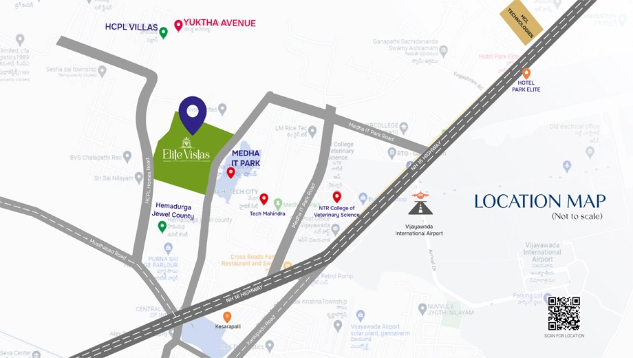Location of Himaja Elite Vistas in Gannavaram, Vijayawada - Image 421748