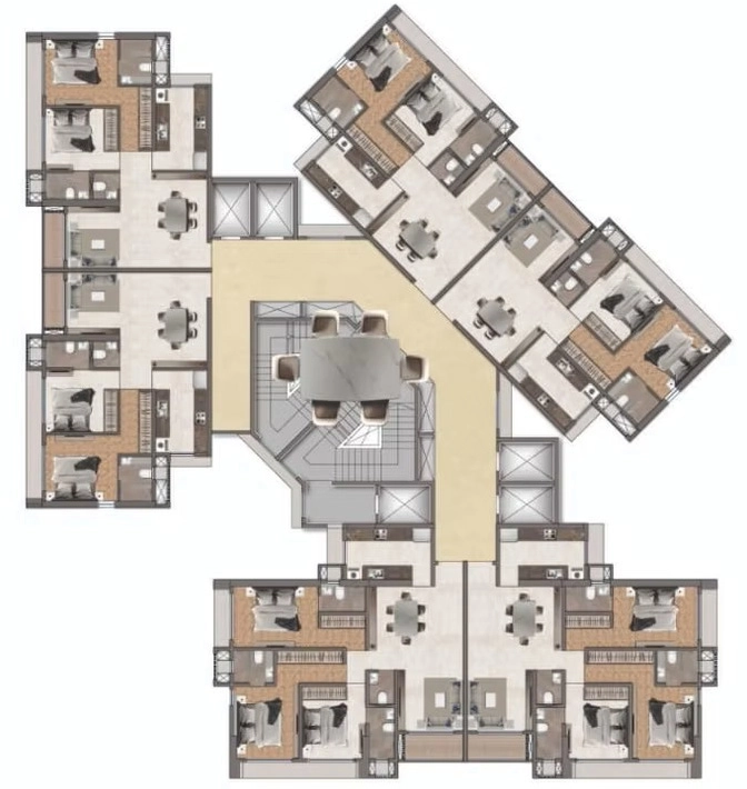 Floor Plan of The Hyde Park in Mira Road East, Thane - Image 421735