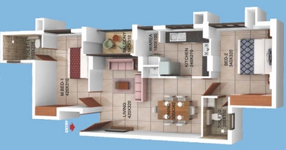 2 BHK Flat in Varma Dr Pais Legacy in Poojappura, Thiruvananthapuram - Image 925880