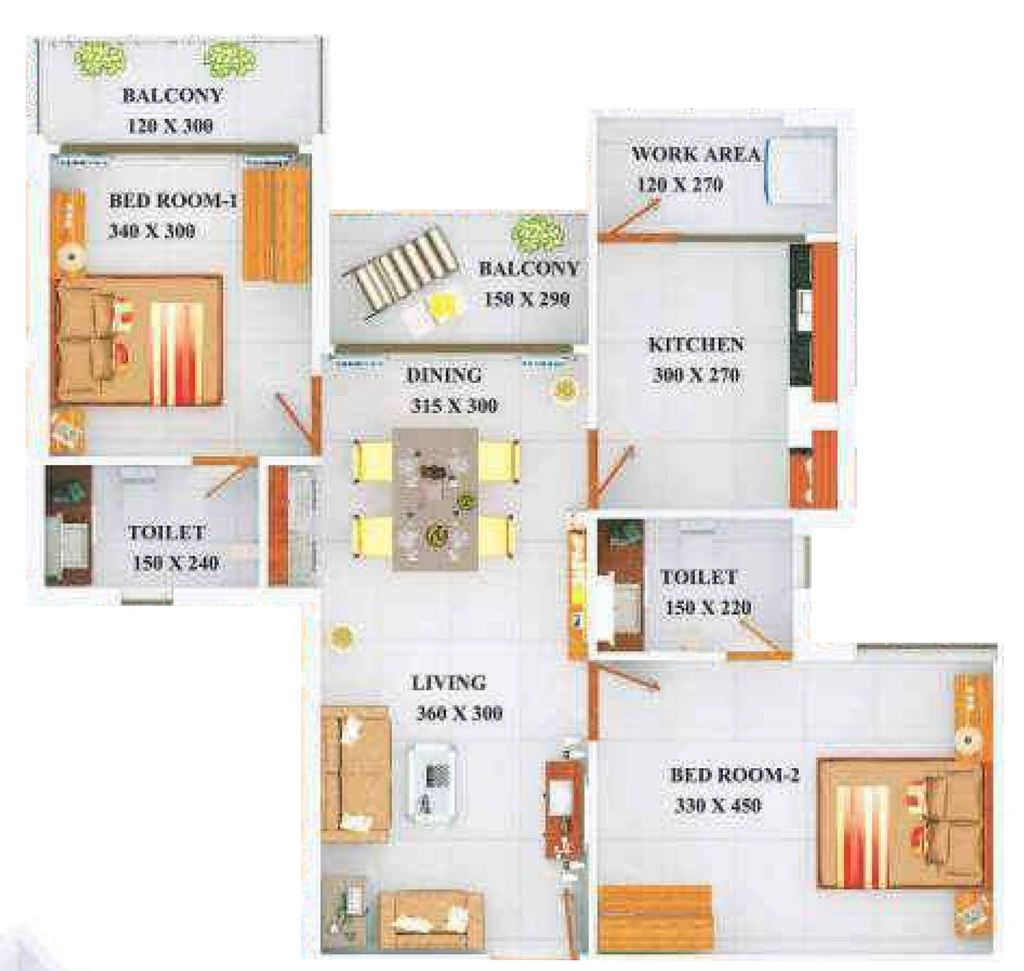 2 BHK Flat in Vfive Elysium Phase 1 in Kulathoor, Thiruvananthapuram - Image 925873