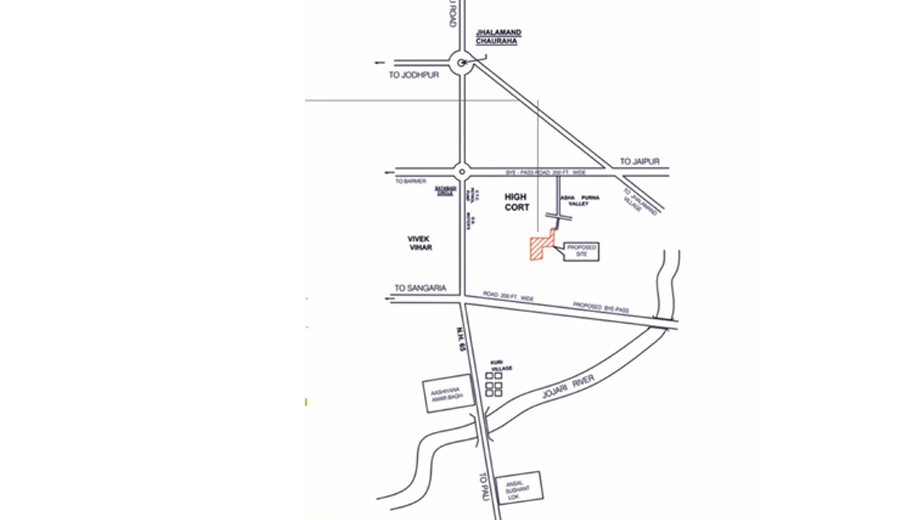 Location of Ashapurna Anmol in Jhalamand, Jodhpur - Image 422328