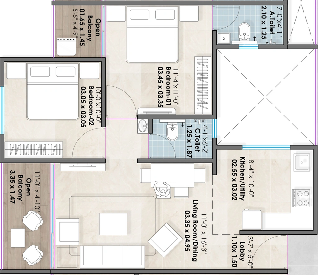 2 BHK Flat in Santiago Skymont in Charholi, Pune - Image 925901