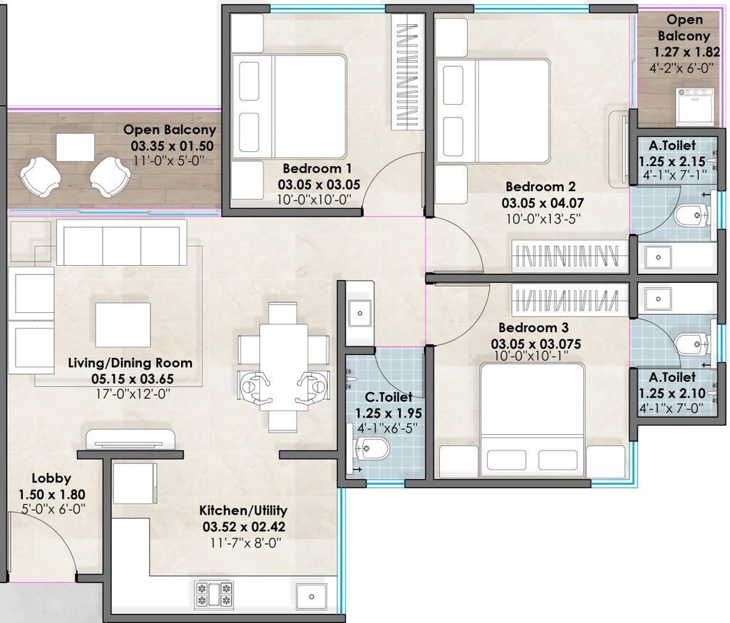 3 BHK Flat in Santiago Skymont in Charholi, Pune - Image 925902