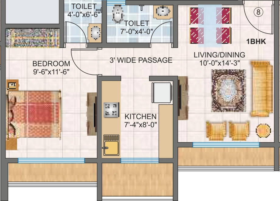 1 BHK Flat in PNK Imperial Heights in Mira Road East, Thane - Image 925905