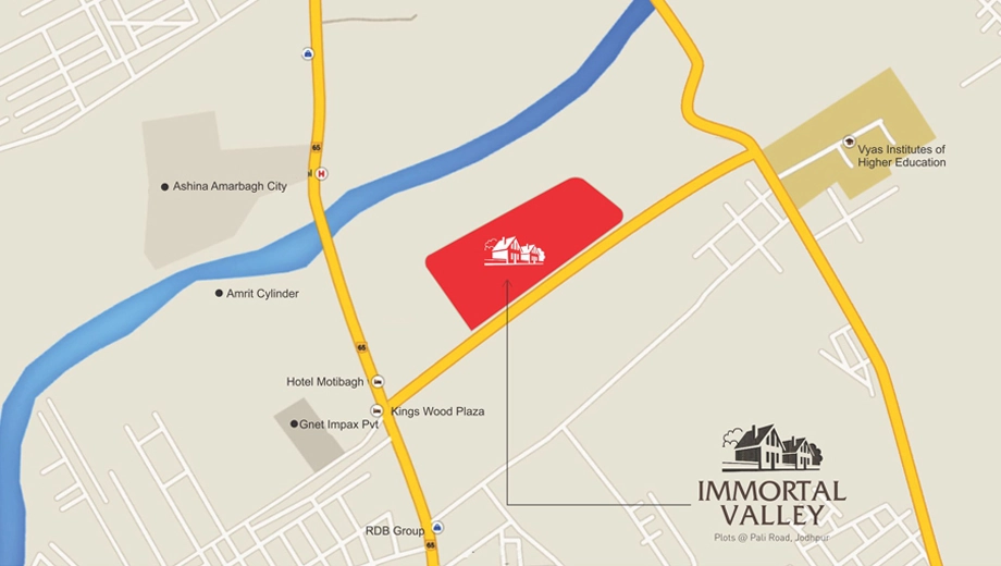 Location of Pachar Immortal Valley in Sangriya, Jodhpur - Image 423089