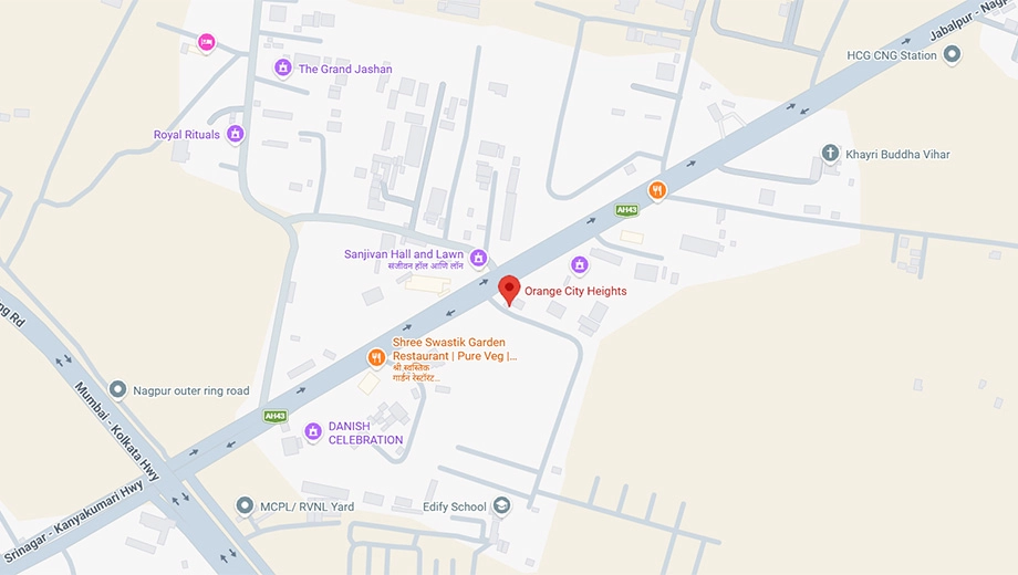 Location of Orange City Heights in Kamptee Road, Nagpur - Image 421905