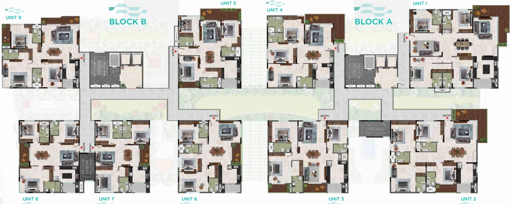 Floor Plan of Monark Windwave in Maharani Peta, Visakhapatnam - Image 421924