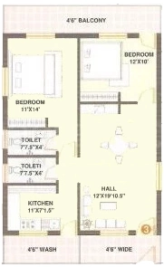 2 BHK Flat in Lotus Legend in null, Vijayawada - Image 925917