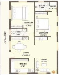 2 BHK Flat in Lotus Legend in null, Vijayawada - Image 925922